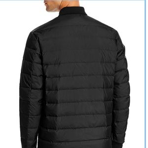 Theory down bomber jacket, medium, black